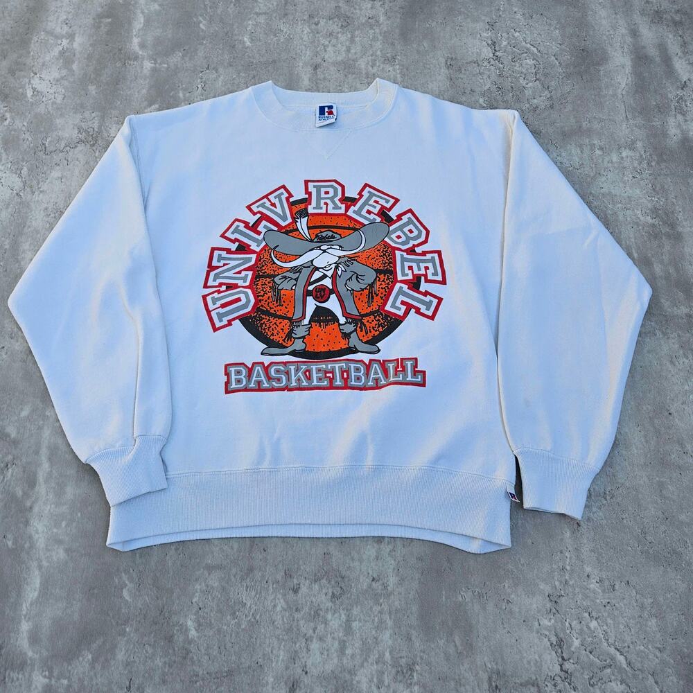 Vintage UNLV Basket Ball Pull over Sweatshirt Size Large
